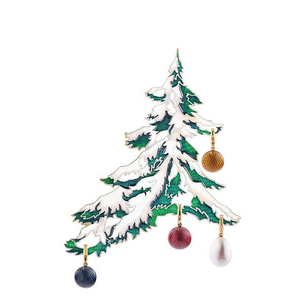 Брошь «Елка» из серебра