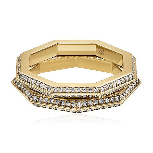 Кольцо из желтого золота с бриллиантами