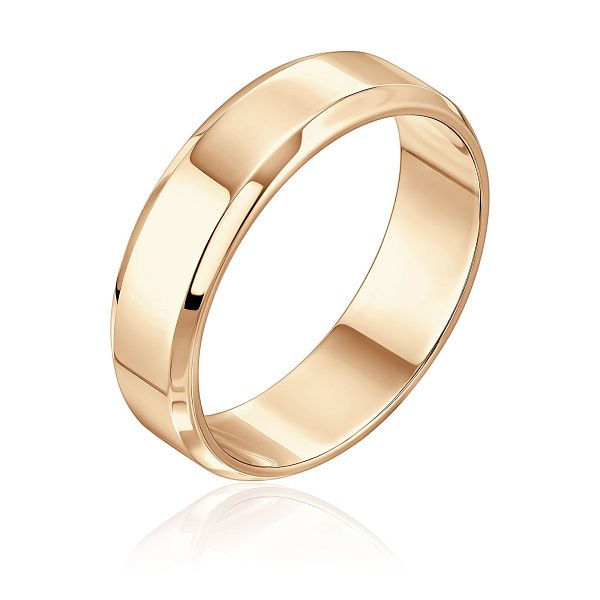 Обручальное кольцо из красного золота 