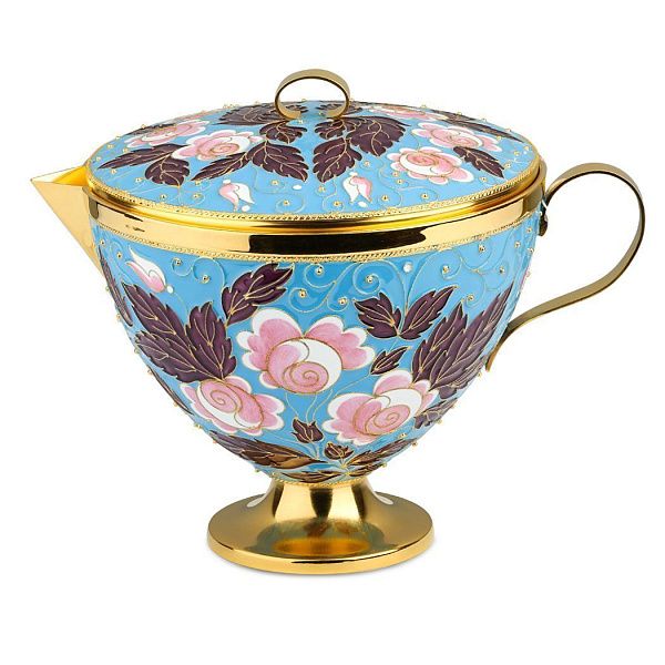 Кофейник «Роза» из серебра 