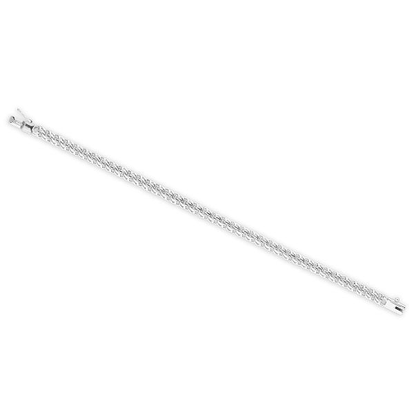 Браслет, плетение «Бисмарк»  из серебра