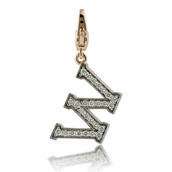 Подвеска из красного золота с бриллиантами