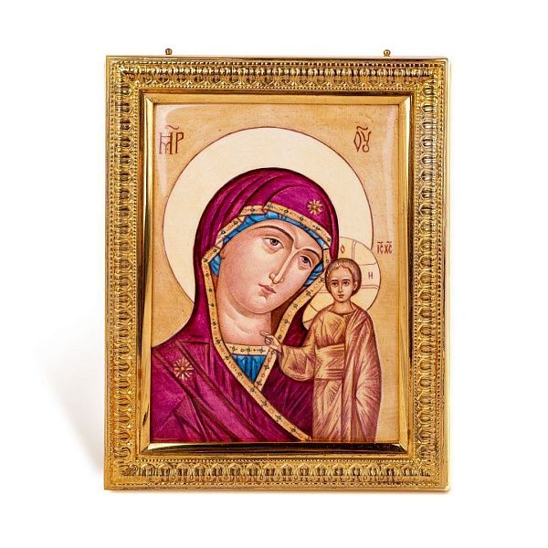 Икона «Богоматерь Казанская» из серебра