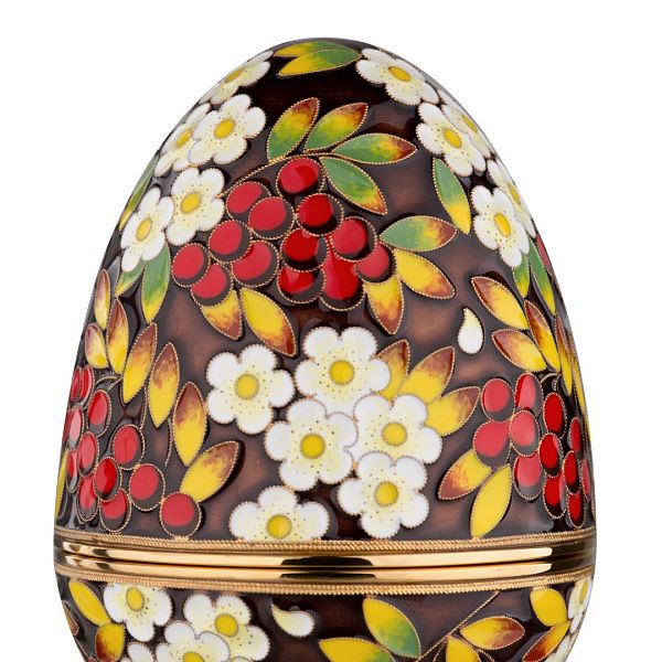 Яйцо-шкатулка «Рябина» 