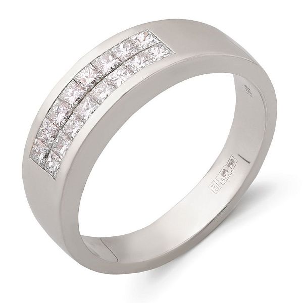 Кольцо из белого золота с бриллиантами