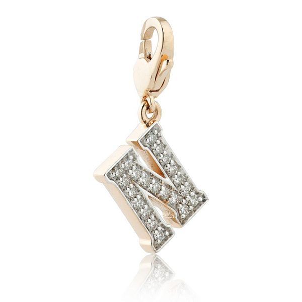 Подвеска из красного золота с бриллиантами