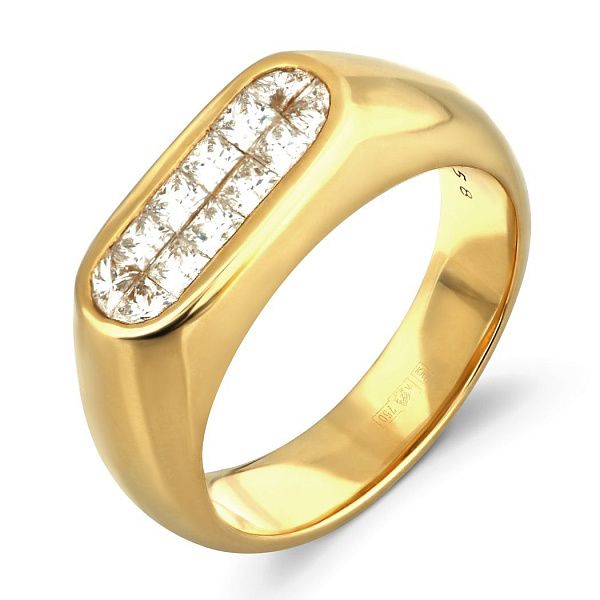 Кольцо из желтого золота с бриллиантами