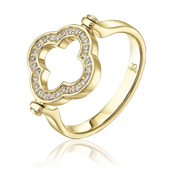 Кольцо из желтого золота с бриллиантами