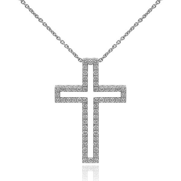 Колье из белого золота с бриллиантами