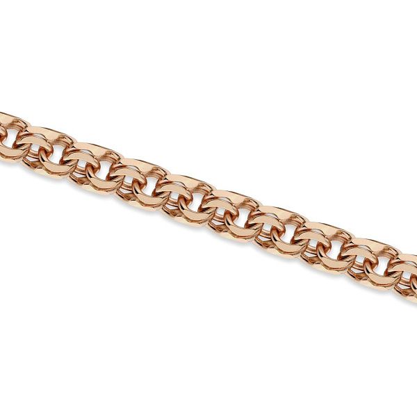 Цепь, плетение «Бисмарк» из красного золота 