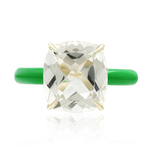 Кольцо из желтого золота с цитрином