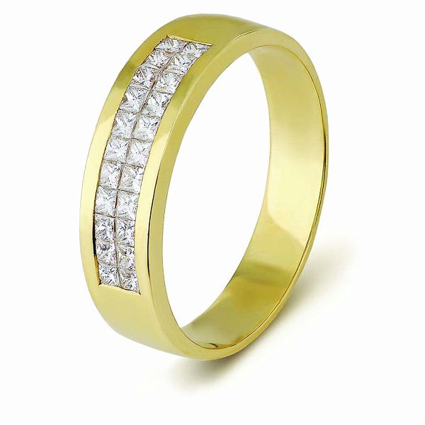 Кольцо из желтого золота с бриллиантами