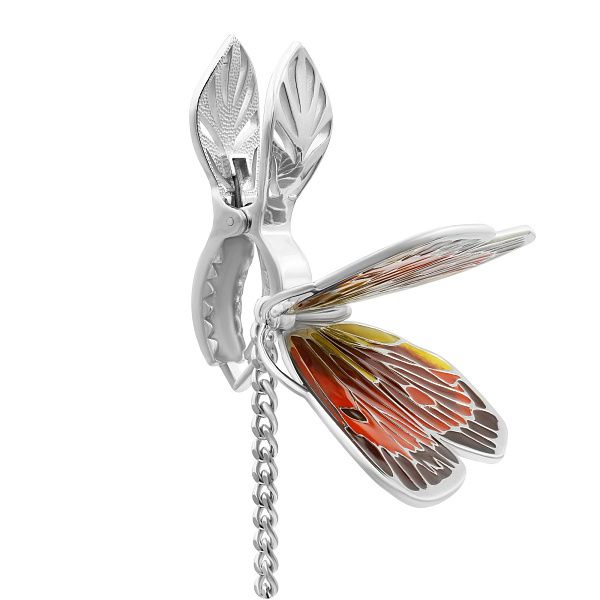 Ситечко «Желтушка шафрановая» из серебра