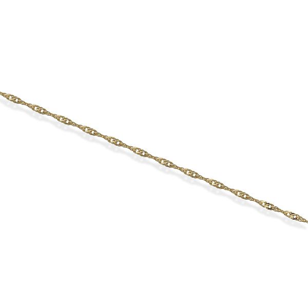 Цепь, плетение «Сингапур» из красного золота 