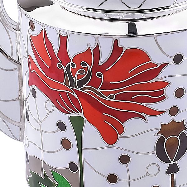 Чайник «Маки» из серебра