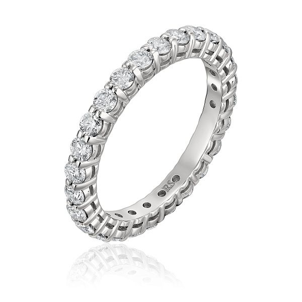 Кольцо из белого золота с бриллиантами