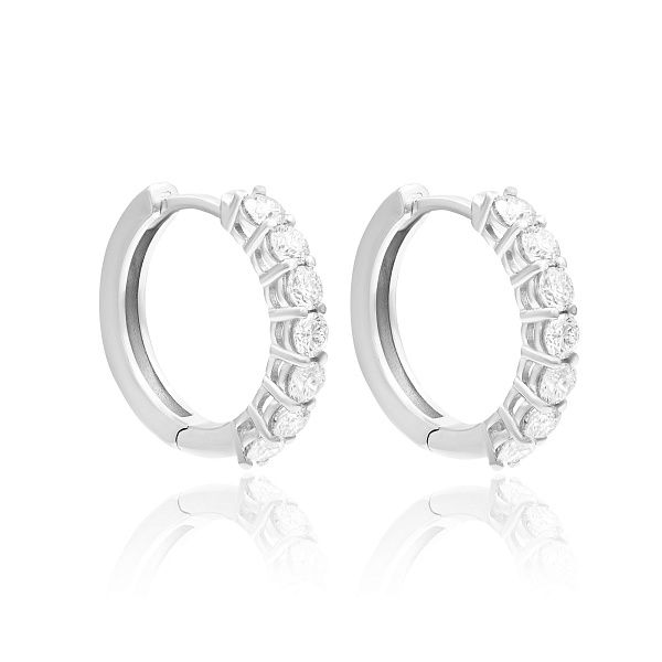 Серьги из белого золота с бриллиантами