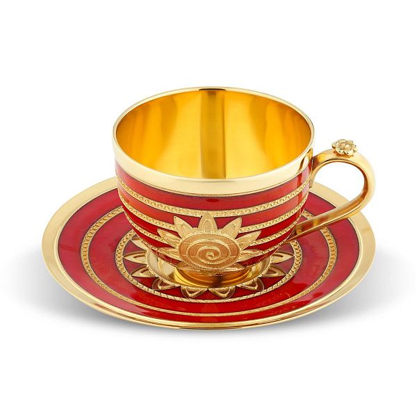 Чашка «Масленица» из серебра 