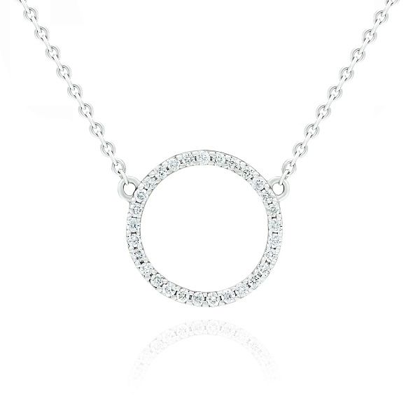 Колье из белого золота с бриллиантами