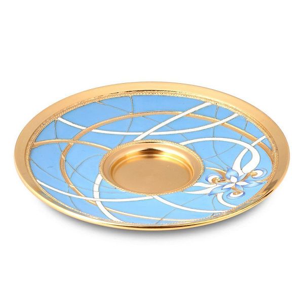 Блюдце «Нежность» из серебра 