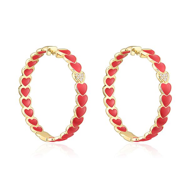 Серьги из желтого золота с бриллиантами