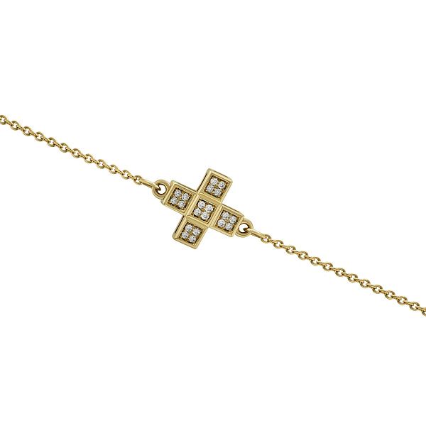 Браслет из желтого золота с бриллиантами