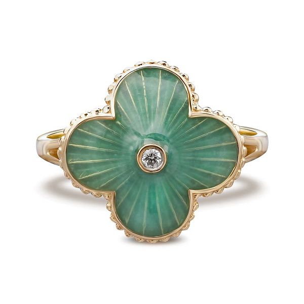 Кольцо из желтого золота с бриллиантом