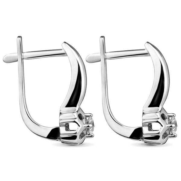 Серьги из белого золота с бриллиантами