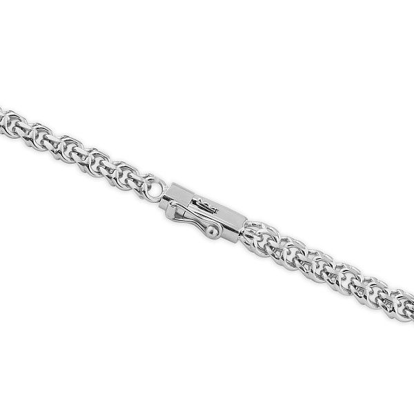 Браслет, плетение «Бисмарк»  из серебра