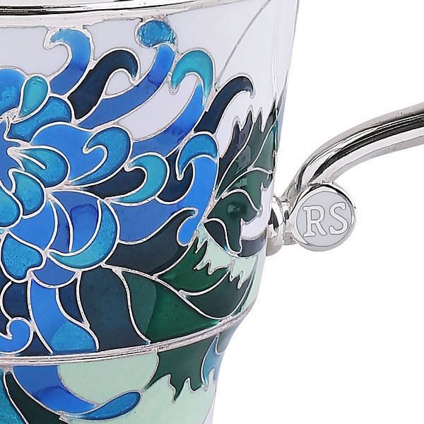 Подстаканник «Хризантемы» из серебра