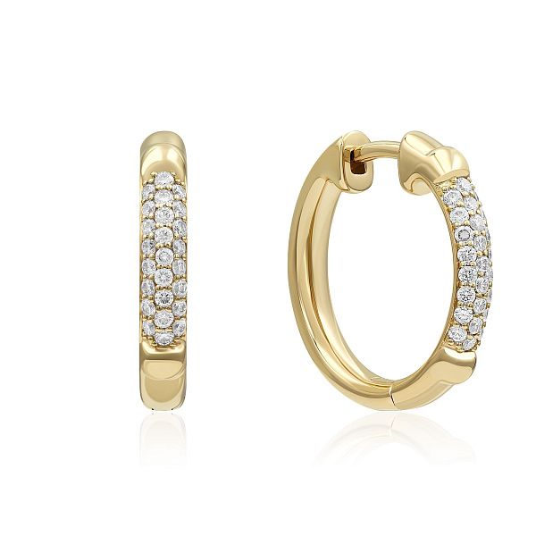 Серьги из красного золота с бриллиантами