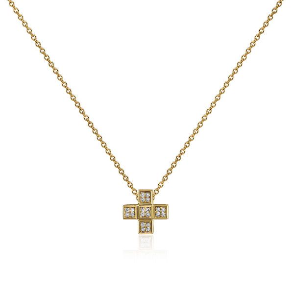 Колье из желтого золота с бриллиантами