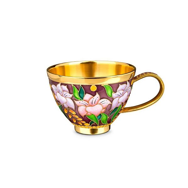 Чашка «Лилии» из серебра 