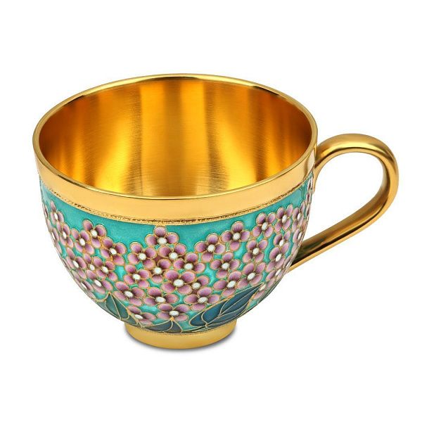 Чашка «Сирень.Утро» из серебра 