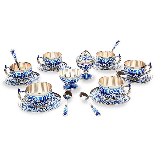 Сервиз чайный из серебра 