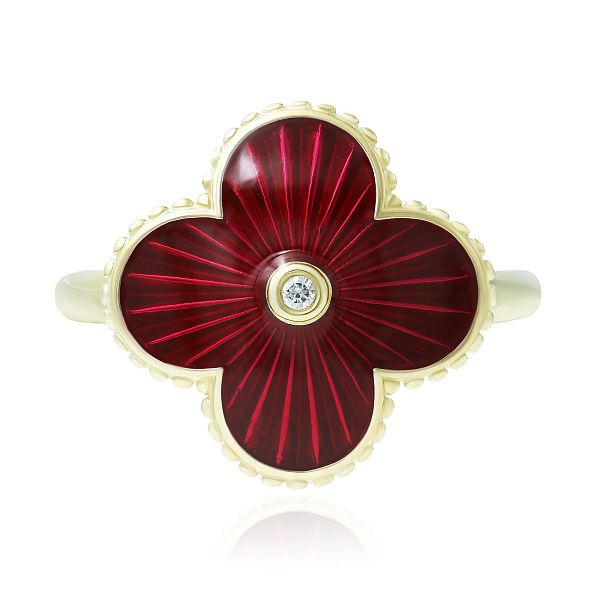 Кольцо из желтого золота с бриллиантом