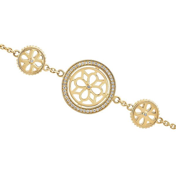 Браслет из желтого золота с бриллиантами