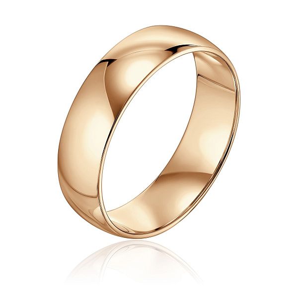 Обручальное кольцо из красного золота 