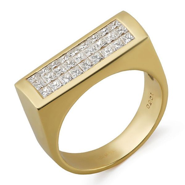 Кольцо из желтого золота с бриллиантами