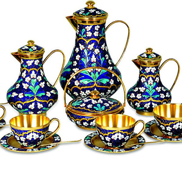 Сеpвиз кофейный из серебра