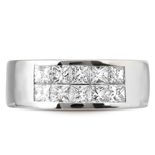 Кольцо из белого золота с бриллиантами