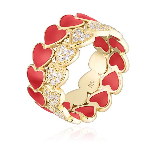 Кольцо из желтого золота с бриллиантами