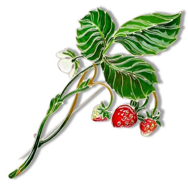 Брошь «Земляника»