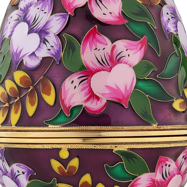 Шкатулка яйцо «Лилии» 