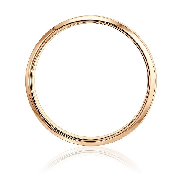 Обручальное кольцо из красного золота 