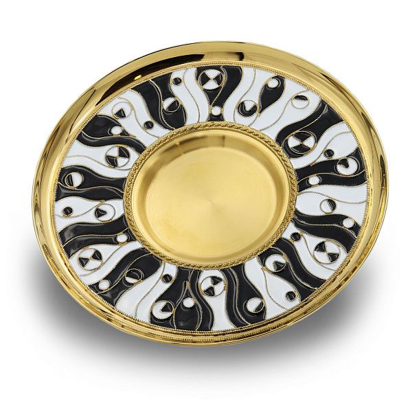 Блюдце «Водоросли» из серебра