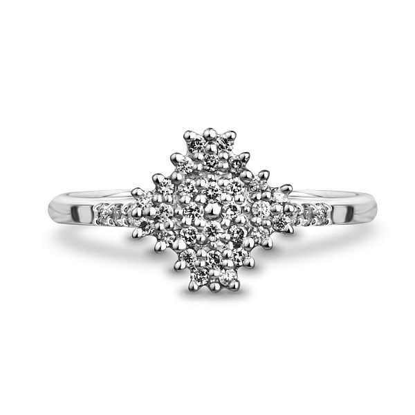 Кольцо из белого золота с бриллиантами