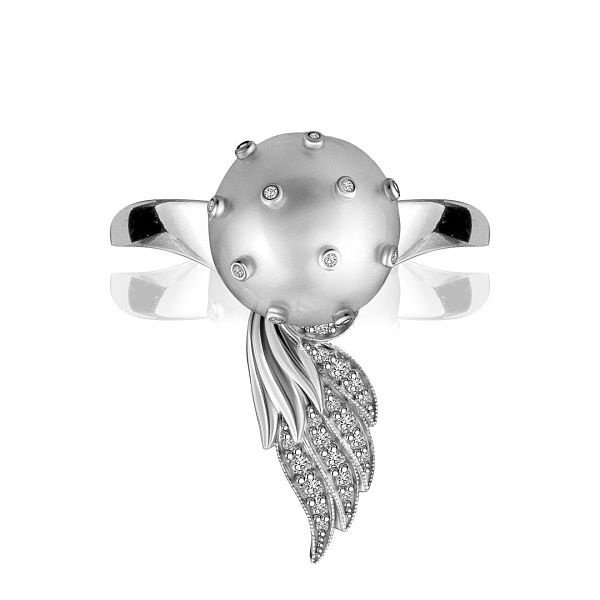 Кольцо из белого золота 