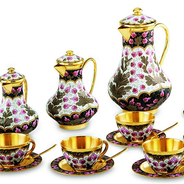 Сеpвиз кофейный из серебра