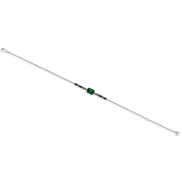 Браслет из белого золота с турмалином и бриллиантами